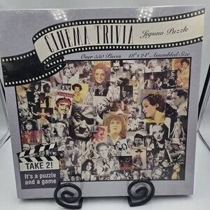 VTG CINEMA TRIVIA 550pc Puzzle Game With Q&A New & Sealed Hollywood T841 USA